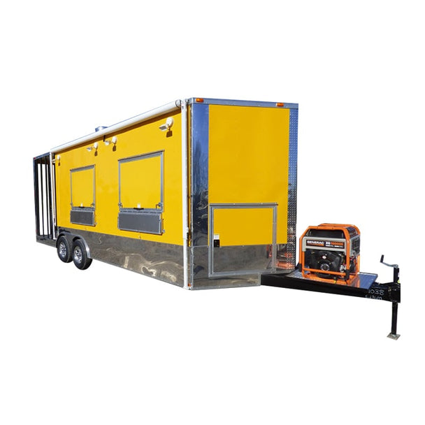 8.5' x 22' Yellow Concession Food Trailer