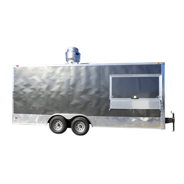 8.5' x 20' Concession Food Trailer Charcoal Grey Event Catering