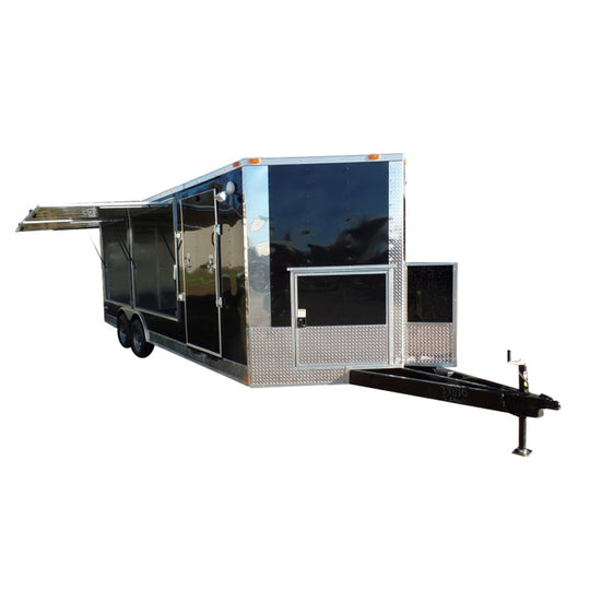 8.5' x 20' Black Concession Food Event Catering Trailer