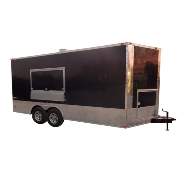 8.5' x 18' Concession Trailer White Food Event Catering Trailer