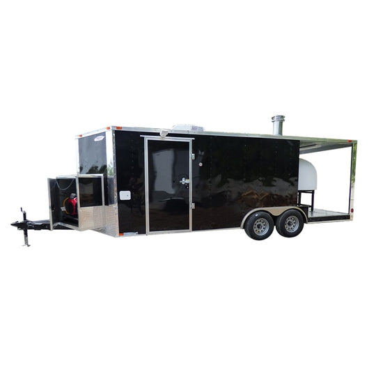 8.5' x 20' Concession Food Trailer Black Pizza Event Catering