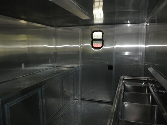 Concession Trailer 8.5'x24' Black - BBQ Smoker Event Food