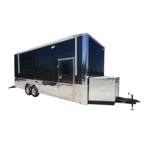 8.5' x 24' Concession Food Trailer Charcoal Grey Event Catering