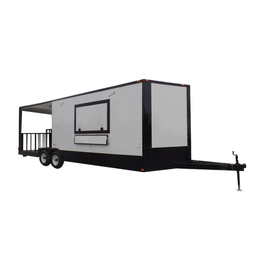 8.5' x 24' White Concession Food Trailer With Appliances