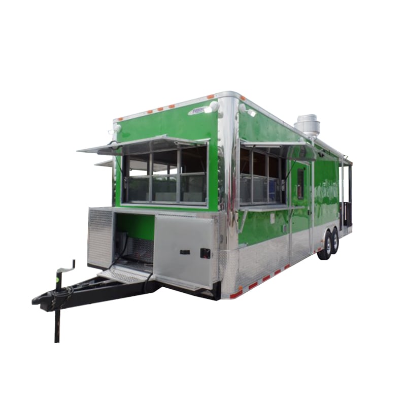 8.5' x 30' Concession Food Trailer Lime Green BBQ Catering