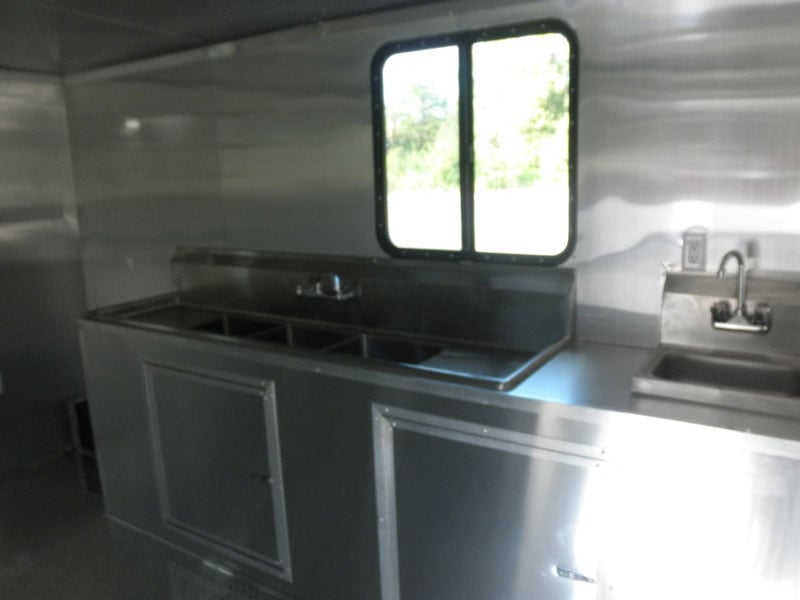 Concession Trailer 8.5'x24' Black - BBQ Smoker Event Food