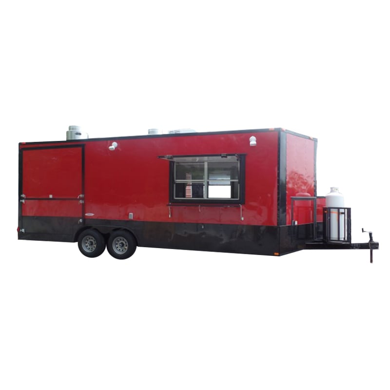 8.5' x 22' Concession Food Red Event Catering Trailer