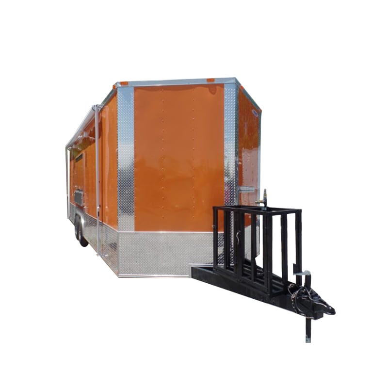 8.5' x 24' Concession Food Trailer Orange Event Catering