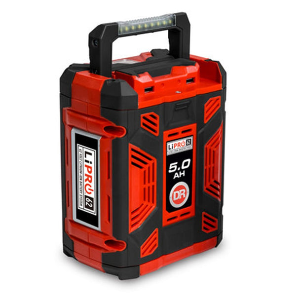 DR Power Li-Pro 62 Volt Lithium Ion 5.0 Ah Battery Front Right