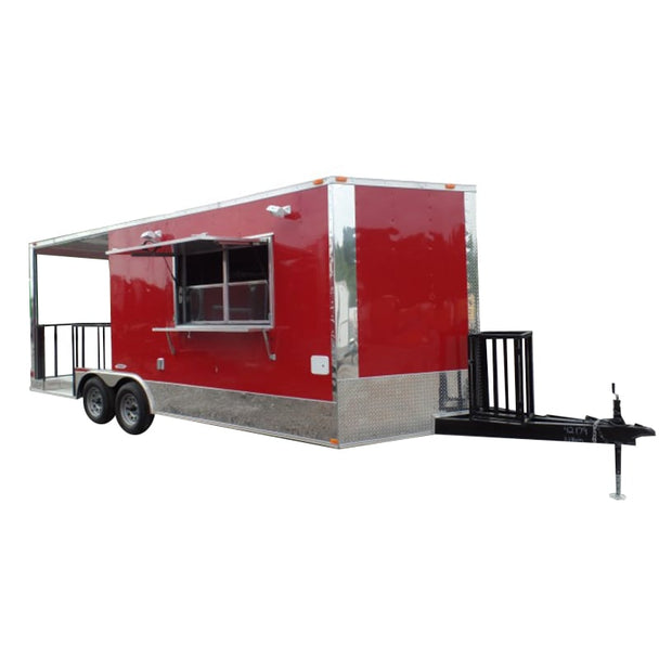 8.5' x 20' Concession Trailer Red Food Event Catering