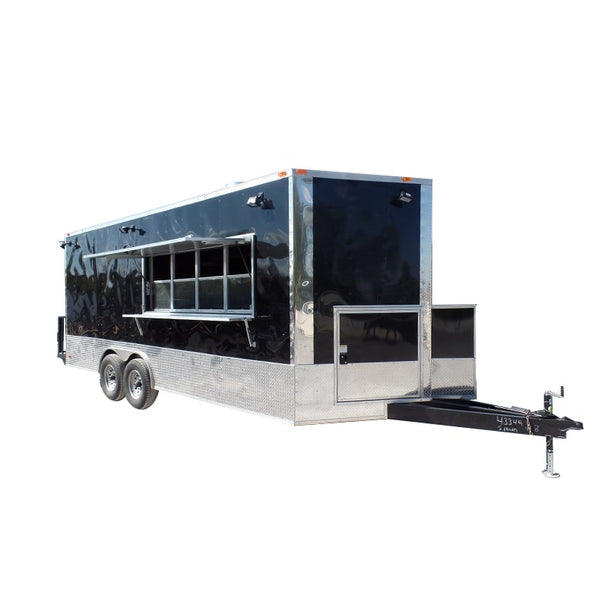 8.5' X 20' Concession Trailer Black Food Event Catering