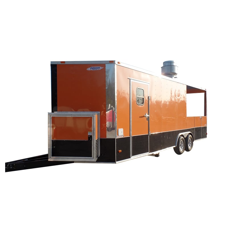 8.5' x 24' Concession Trailer Orange Food Event Catering