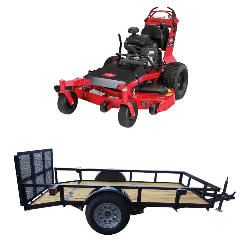 Toro 44448 48" Walk Behind Mower 5x10 Trailer Package