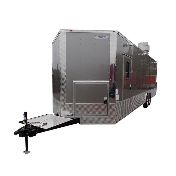 8.5' x 30' Concession Food Trailer Light Pewter Event Catering