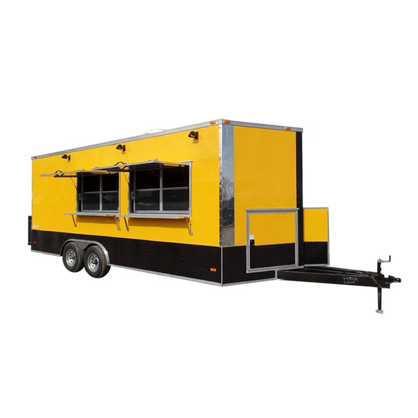 8.5' x 20' Concession Trailer Yellow Food Event Catering