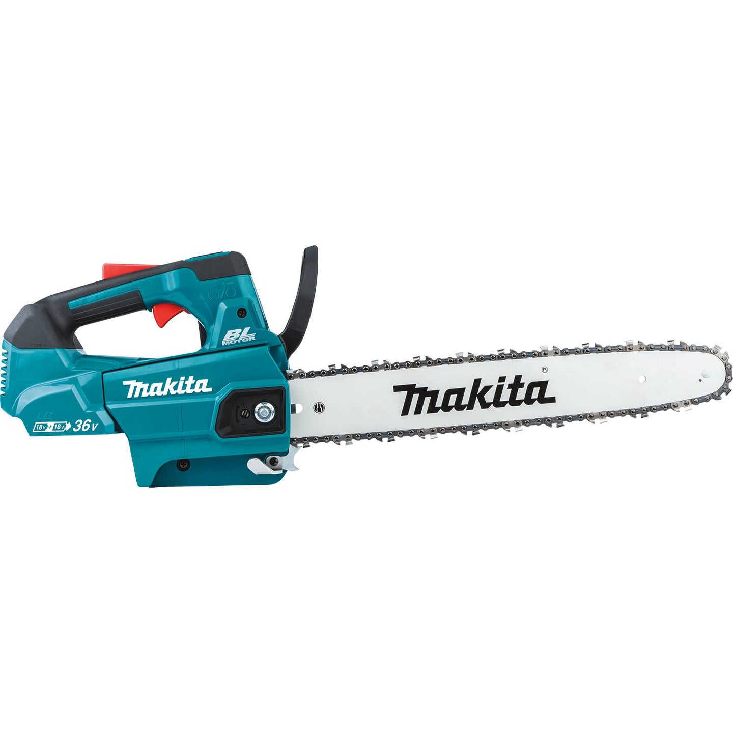 Makita XCU09PT 18V X2 (36V) LXT Brushless 16"Top Handle Chainsaw Kit (5.0Ah) - Includes 2 Batteries and Dual - Port Rapid Charger - SLE Equipment - 4