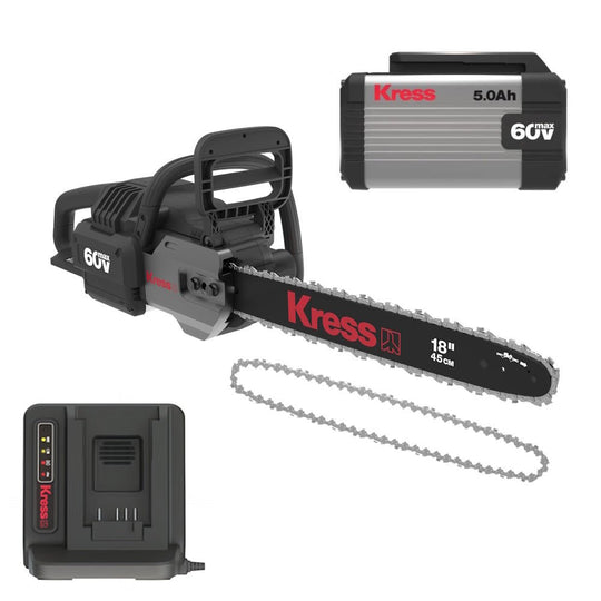 Kress KG368 60V 18" Brushless Chainsaw Kit (5Ah Battery + 3amp Charger) - SLE Equipment - 1