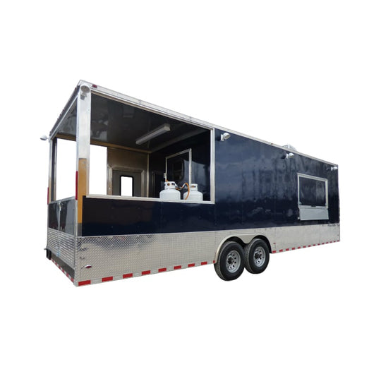 8.5' x 28' Concession Food Trailer Blue