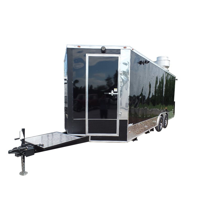 8.5' x 20' Concession Trailer Black Food Event Catering