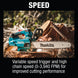 Makita XCU09PT 18V X2 (36V) LXT Brushless 16"Top Handle Chainsaw Kit (5.0Ah) - Includes 2 Batteries and Dual - Port Rapid Charger - SLE Equipment - 14