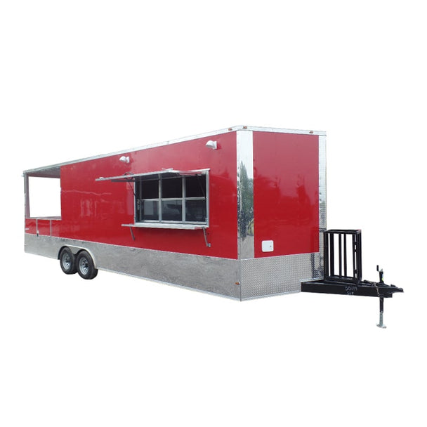 8.5' x 26' Concession Food Trailer Red Event Catering