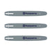 Three Husqvarna 14" Chainsaw Bars 52DL .043 Gauge 505035101