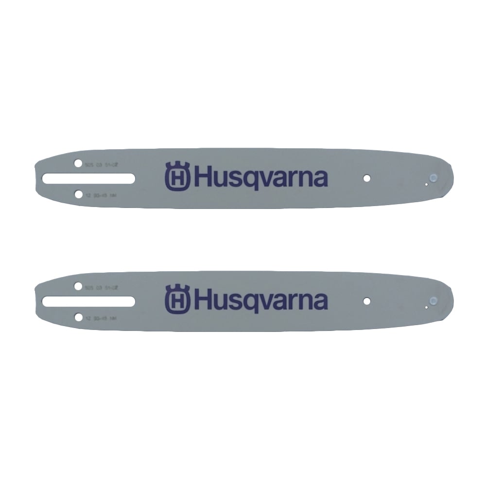 Two Husqvarna 12" Chainsaw Bars 45DL .043 Gauge 505035102