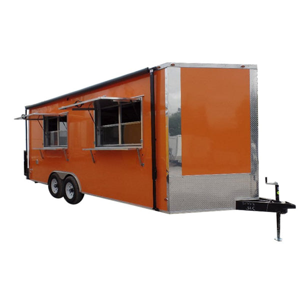 Concession Trailer 8.5' x 20' Orange Food Event Catering