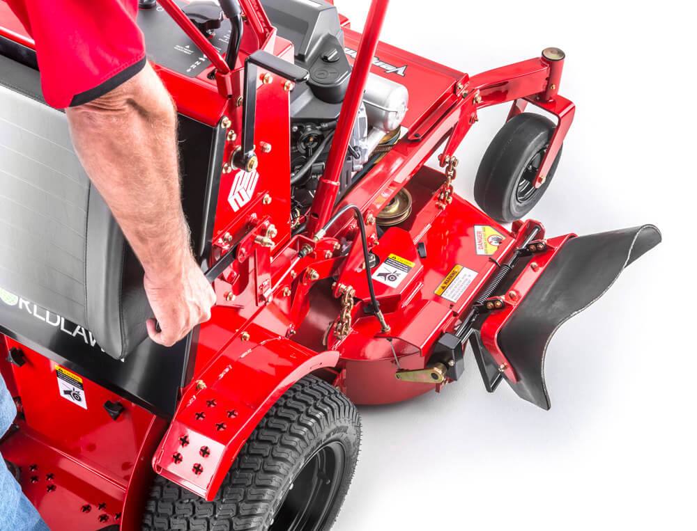 WorldLawn 52" Venom Stand On Zero Turn Mower Front Right