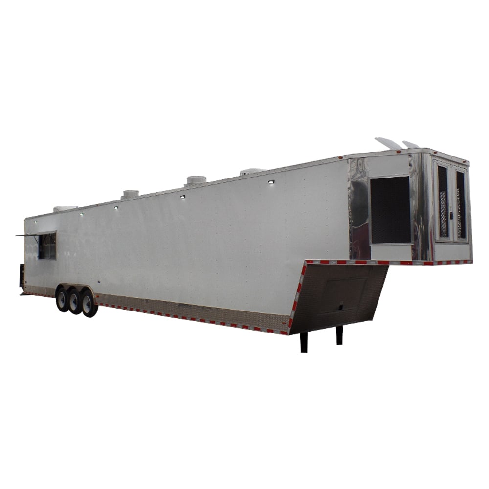 8.5' x 48' Concession Trailer White Food Event Catering