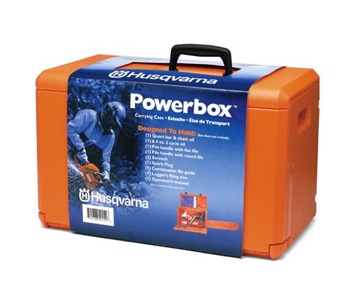 Husqvarna Chainsaw Powerbox Carrying Case 100000107 with Label