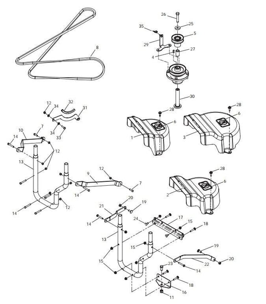 Husqvarna Dixon Blower Kit For 60" Ultra Ram 539132252 - SLE Equipment - 1