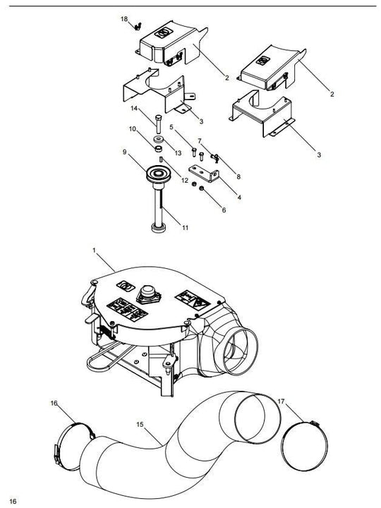 Husqvarna Blower Kit For 60" Kodiak / Grizzly 539132901 - SLE Equipment - 2