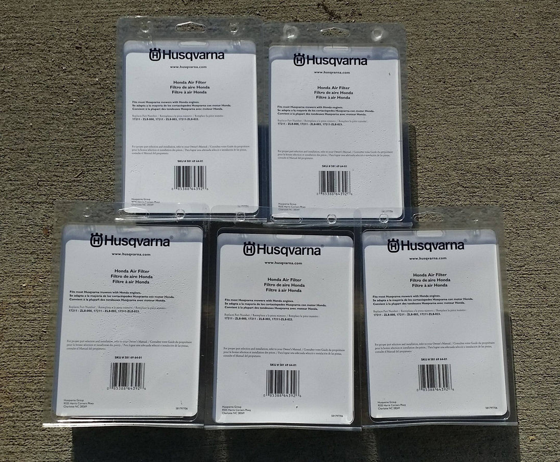 Pack of 5 Honda GC, GCV, GX Engine Air Filters 17211 - ZL8 - 003 - SLE Equipment - 2