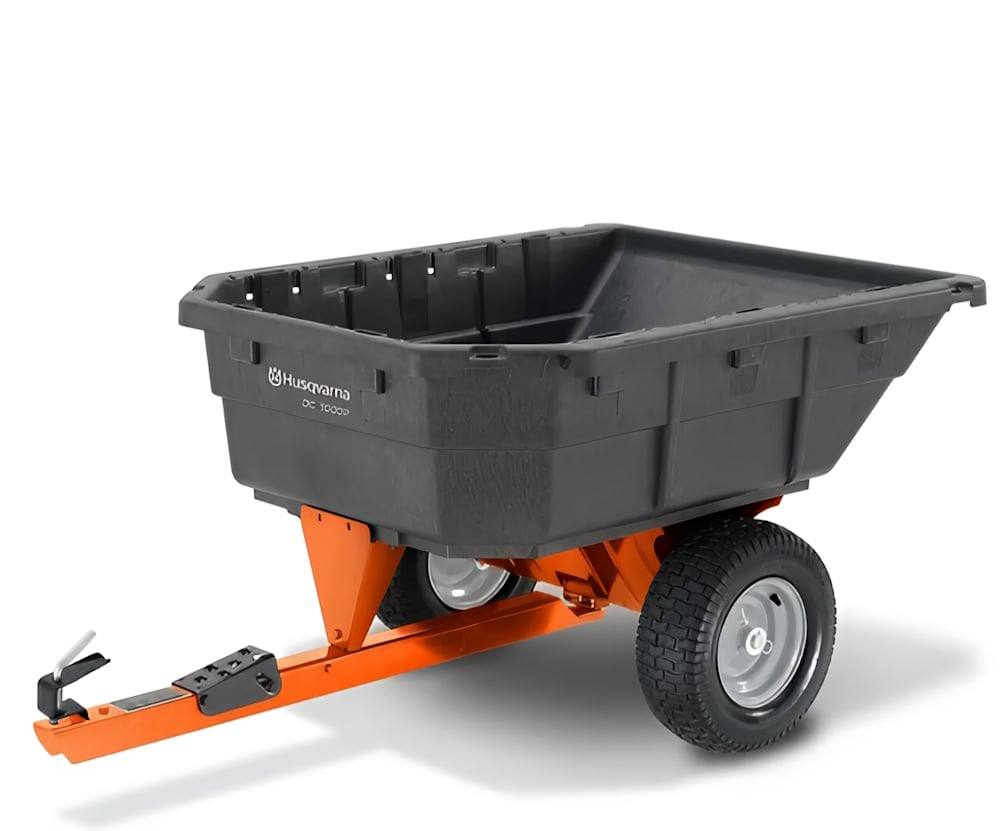 Husqvarna 584401901 12.5 Cu. Ft. Steel Dump Cart; 1000 lb Capacity - SLE Equipment - 1