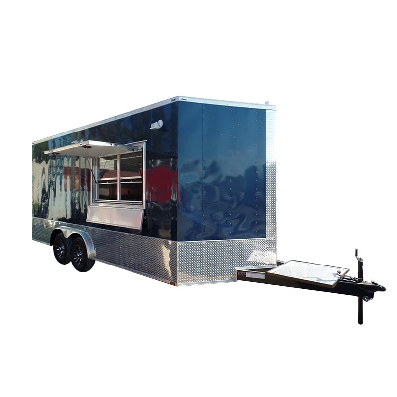 8.5' x 18' Concession Trailer Indigo Blue Food Event Catering