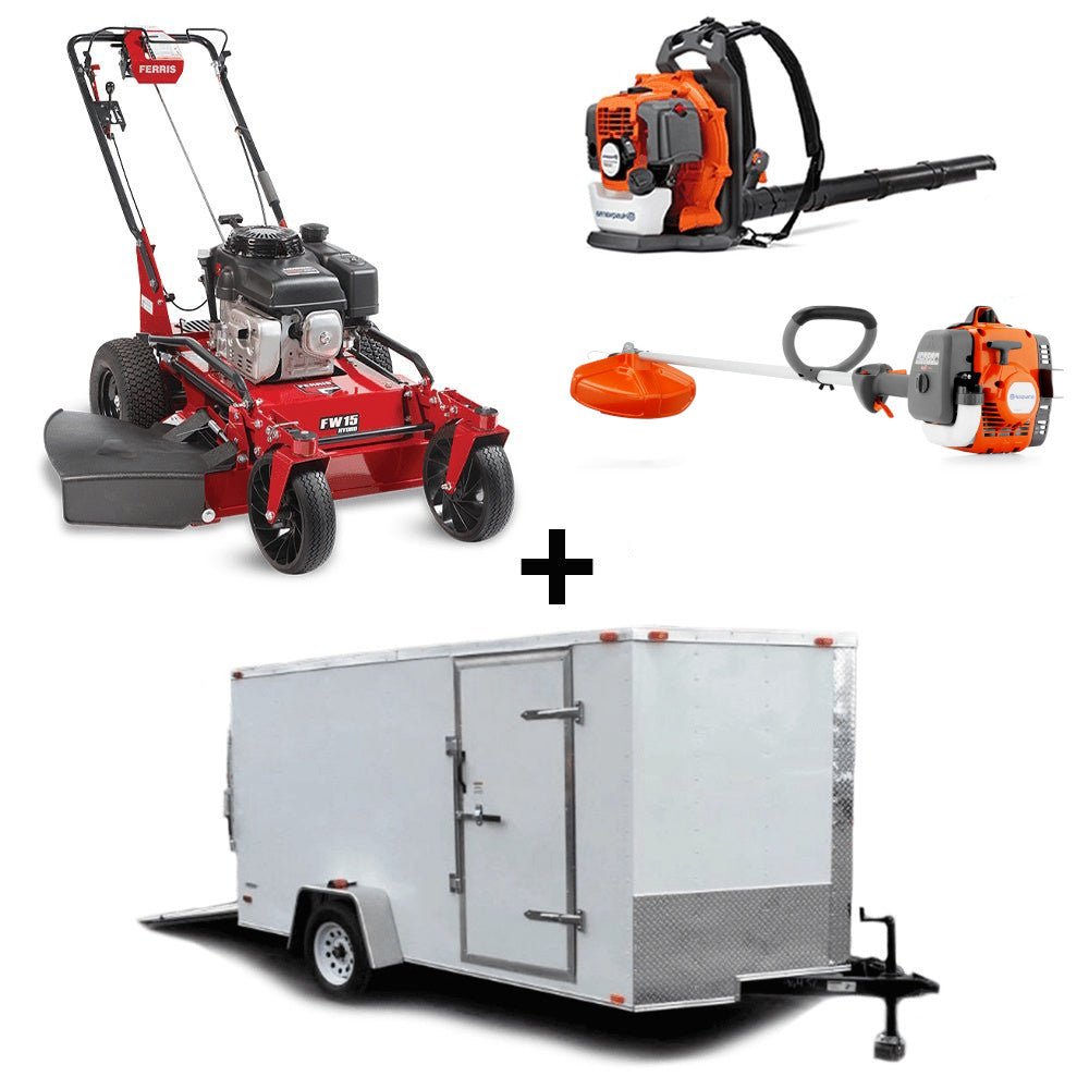 Ferris FW15 32" 5901737 Walk Behind Mower Encl Trailer Handheld Bundle - SLE Equipment - 1