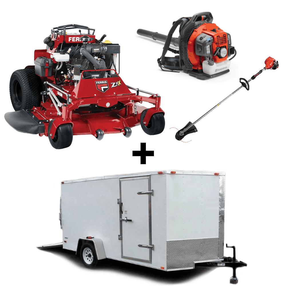 Ferris 5902071 SRS Z3X 60" Stand - On Mower Encl Trailer Handhelds Bundle - SLE Equipment - 1