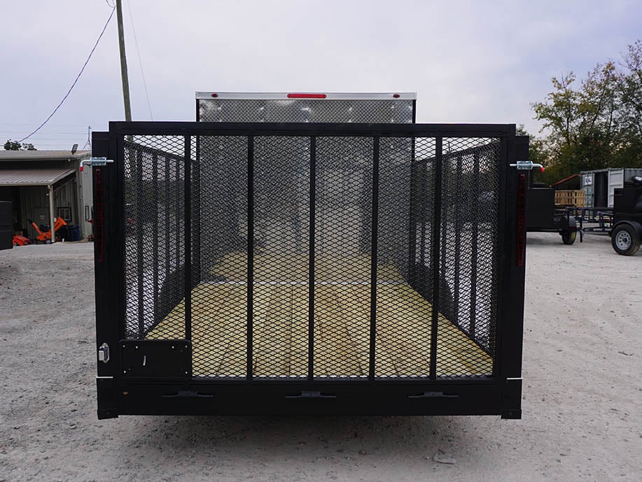 Enclosed Utility Hybrid Trailer 7'x18' with Side Ramp