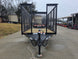 5x10 Straight Deck Debris Loader Utility Trailer (1) 3500lb Axle and Extended Platform front picture with   ramp down