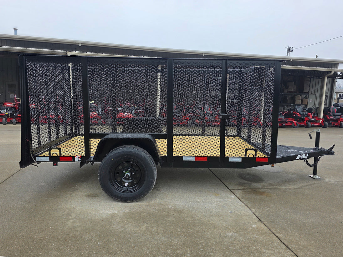 5x10 Straight Deck Debris Loader Utility Trailer (1) 3500lb Axle and Extended Platform left side view picture 