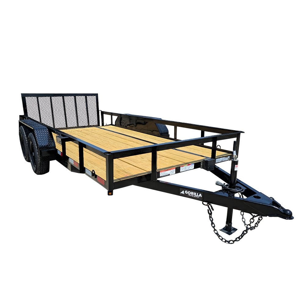6'4" x 14 Utility Trailer Powder Coated Dovetail (2) 3500 Axles 7k GVWR - SLE Equipment - 1