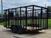 6.4x14 Straight Deck Utility Trailer 6ft Mesh Sides with (2) 3,500lb Axles-Without Roof Back left angle picture 
