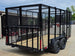 6.4x14 Straight Deck Utility Trailer 6ft Mesh Sides with (2) 3,500lb Axles-Without Roof Back right angle picture 