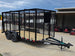 6.4x14 Straight Deck Utility Trailer 6ft Mesh Sides with (2) 3,500lb Axles-Without Roof Front left angle picture 