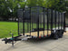 6.4x14 Straight Deck Utility Trailer 6ft Mesh Sides with (2) 3,500lb Axles-Without Roof Front right angle picture
