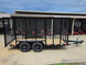 6.4x14 Straight Deck Utility Trailer 6ft Mesh Sides with (2) 3,500lb Axles-Without Roof Left side picture 
