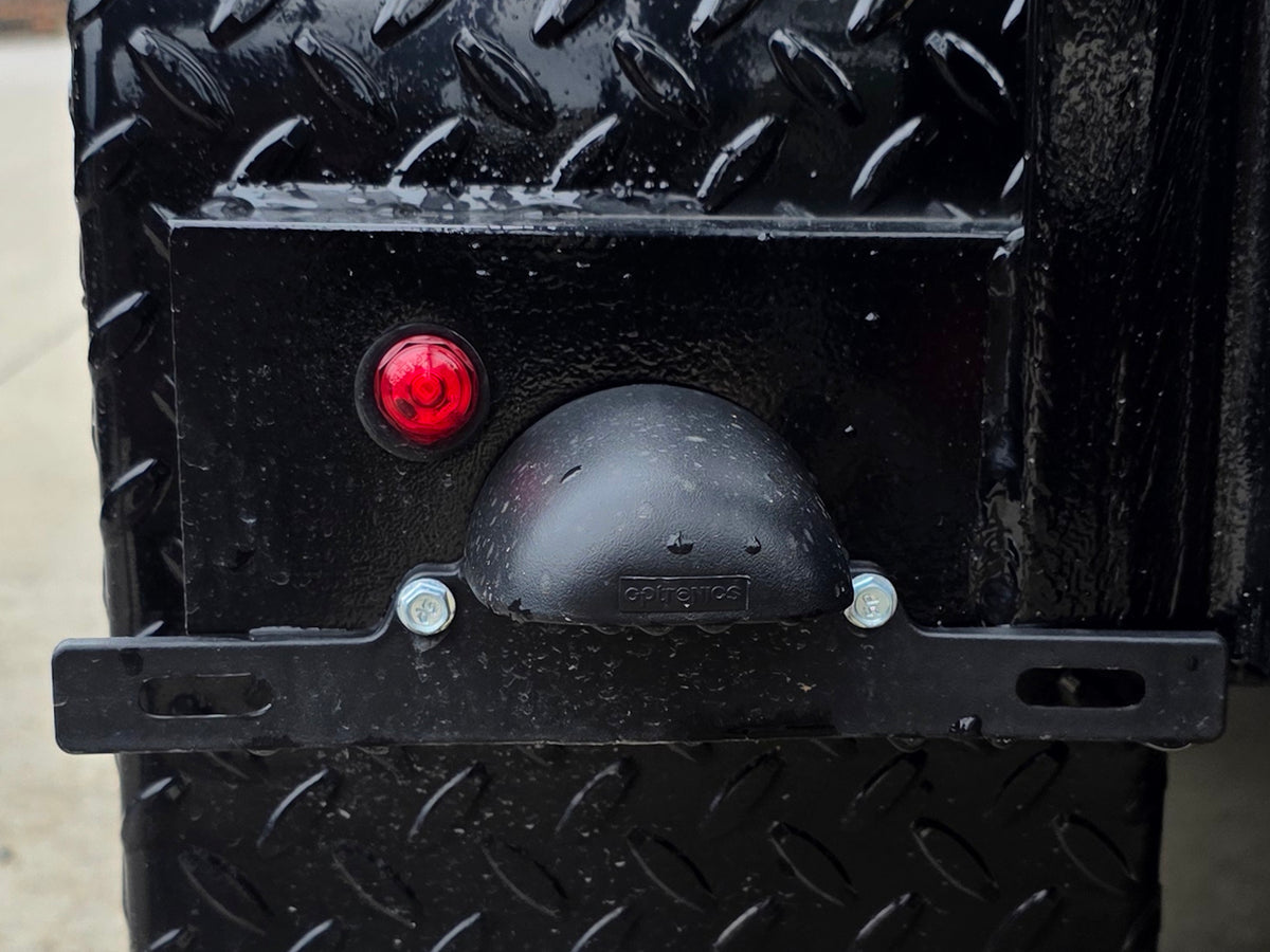 6.4x14 Straight Deck Utility Trailer 6ft Mesh Sides with (2) 3,500lb Axles-Without Roof License plate bracket picture 