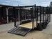 6.4x14 Straight Deck Utility Trailer 6ft Mesh Sides with (2) 3,500lb Axles-Without Roof Back right angle picture 