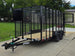 6.4x14 Straight Deck Utility Trailer 6ft Mesh Sides with (2) 3,500lb Axles-Without Roof Open front right angle picture 